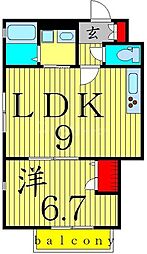 イーストピア四つ木 1LDKの間取図画像