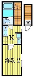 カーサ・コスタ小岩 1Kの間取図画像