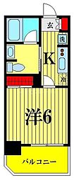 GRANDVANPREMIUM新小岩 1Kの間取図画像