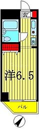 コスモ亀有5 1Kの間取図画像