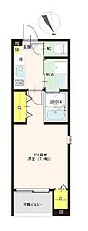 ハーモニーテラス柴又VIII 1Kの間取図画像
