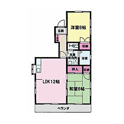 ウイングフタミ 2LDKの間取図画像