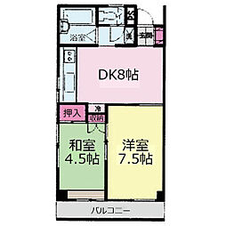 イーストコープ 2DKの間取図画像