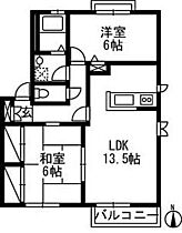 ハートフルコートB 202 ｜ 群馬県前橋市川原町1丁目20-9（賃貸アパート2LDK・2階・56.79㎡） その2