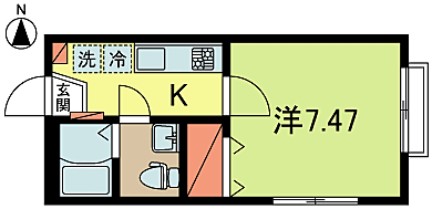 サットンプレイス・MK 206｜東京都杉並区成田東１丁目(賃貸アパート1K・2階・23.85㎡)の写真 その2