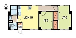 テラスキキョウ 2LDKの間取図画像