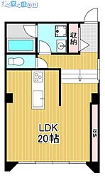 WESTSTUDIOBldg. ワンルームの間取図画像