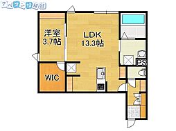 ReNARE米山 1LDKの間取図画像