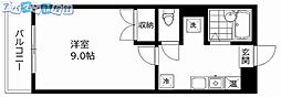 グランフォーレ浜浦 1Kの間取図画像