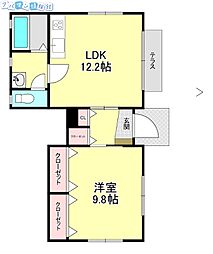 ポルトベーロ 1LDKの間取図画像