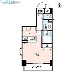 ディナミス ワンルームの間取図画像