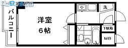 ベルトピア上所 1Kの間取図画像