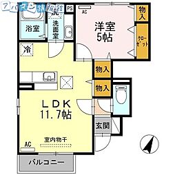 アトラス 1LDKの間取図画像