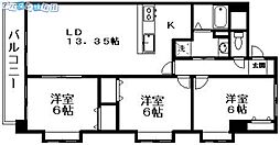 エトワール神道寺 3LDKの間取図画像
