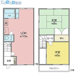 エクセラ藤 2LDKの間取図画像