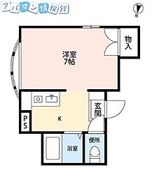 Common東幸町 1Kの間取図画像