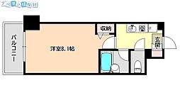 オセオ弁天 1Kの間取図画像