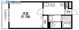 SAKASUAZABU 1Kの間取図画像
