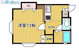 ヴィアーレ学校町 1Kの間取図画像