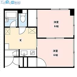 タウンハウス金衛町A 2Kの間取図画像