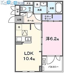 ヒカルサ新潟関屋 1LDKの間取図画像