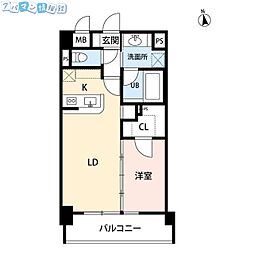 ディナミス 1LDKの間取図画像