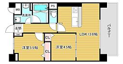 パトリアグランデ 2LDKの間取図画像