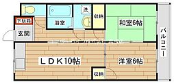 グリーンメモリア2 2LDKの間取図画像