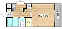 DOIBARAKI 1Kの間取図画像