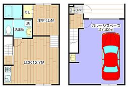 (仮称)高槻市氷室町ガレージハウス 1LDKの間取図画像