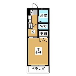 第3三池ビル 1階1Kの間取り