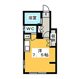 Camellia西早稲田 1Kの間取図画像