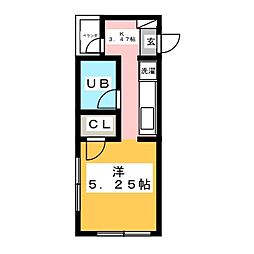 PALLO西落合 1Kの間取図画像
