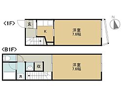 メゾン三池 2Kの間取図画像