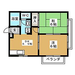 ルネ・マツトシ 2DKの間取図画像