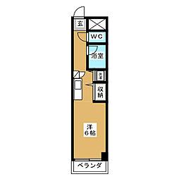 グローリス中野 ワンルームの間取図画像