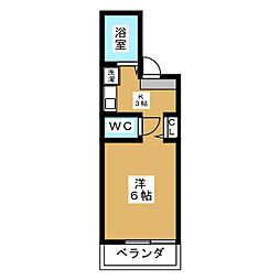 ローゼ中野 1Kの間取図画像