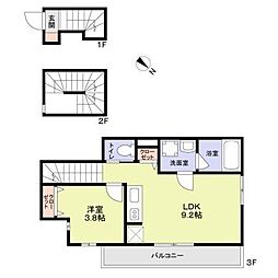 WoodCrest沼袋Residence 1LDKの間取図画像