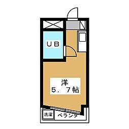 シティフラット25 ワンルームの間取図画像