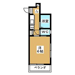 ローゼ中野 1Kの間取図画像