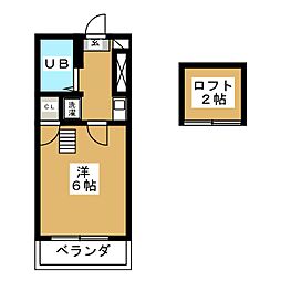 フェリス中野 1Kの間取図画像