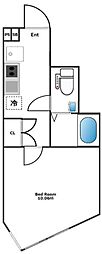 アンベリール東高円寺 1Kの間取図画像
