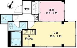 PARKMAISON 1LDKの間取図画像