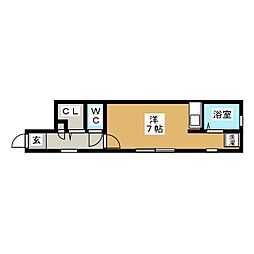 アイハウス ワンルームの間取図画像