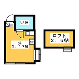 メゾン・ド・モナーク ワンルームの間取図画像