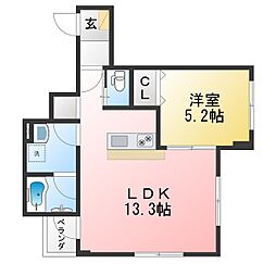 i-LAND荻窪 1LDKの間取図画像
