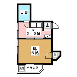 マック荻窪コート 1Kの間取図画像