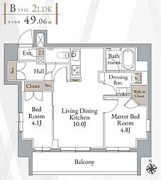 Live Casa高円寺 6階2LDKの間取り