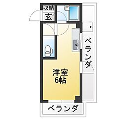 S・T綾乃 ワンルームの間取図画像