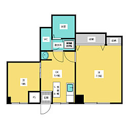 高円寺サンハイツ 2DKの間取図画像